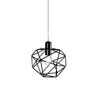 Mała lampa z drutu oprawka z kablem Diamond czarna
